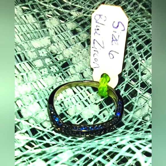 Blue Zircon Stacking Band - Picture 8 of 12